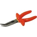 Gray Tools Needle Nose Pliers, 45° Curve W/ Cutter, 7-7/8" Long, 2-3/4" Jaw, 1000V B239B-I